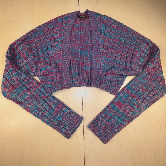 wild fable Sweaters - Wild Fable Vibrant Pink and Teal Cardigan